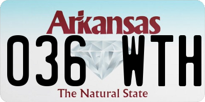 AR license plate 036WTH