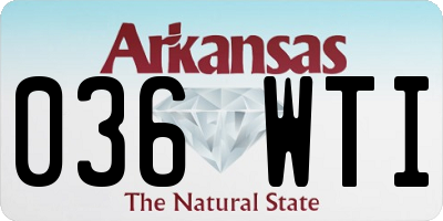 AR license plate 036WTI
