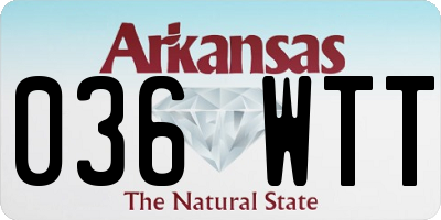 AR license plate 036WTT