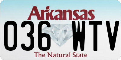 AR license plate 036WTV