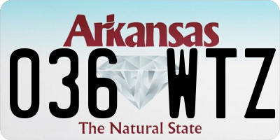 AR license plate 036WTZ