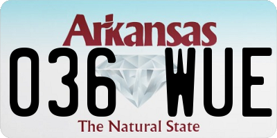 AR license plate 036WUE