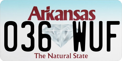 AR license plate 036WUF