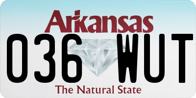 AR license plate 036WUT