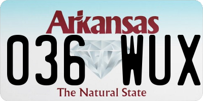 AR license plate 036WUX