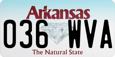 AR license plate 036WVA