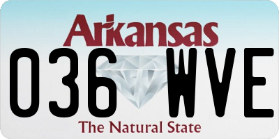 AR license plate 036WVE