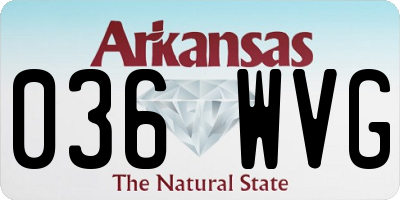AR license plate 036WVG