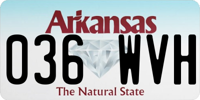 AR license plate 036WVH