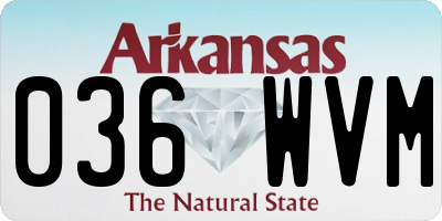 AR license plate 036WVM