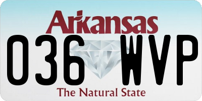 AR license plate 036WVP