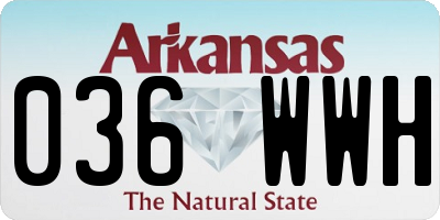 AR license plate 036WWH