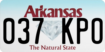 AR license plate 037KPO