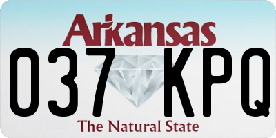 AR license plate 037KPQ