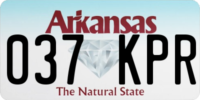 AR license plate 037KPR