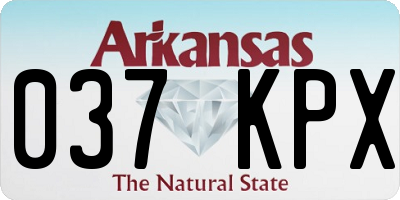 AR license plate 037KPX