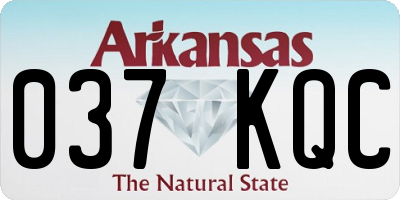 AR license plate 037KQC