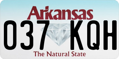 AR license plate 037KQH