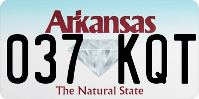 AR license plate 037KQT