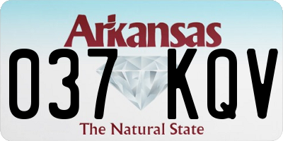 AR license plate 037KQV