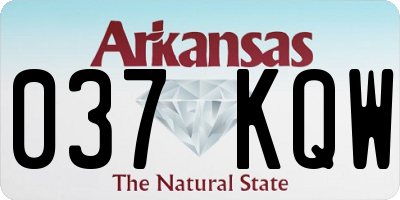 AR license plate 037KQW