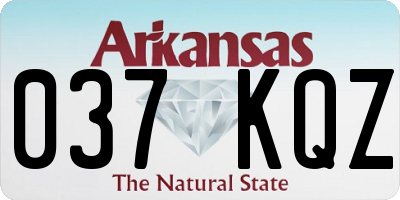 AR license plate 037KQZ