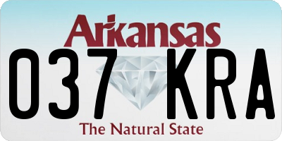 AR license plate 037KRA