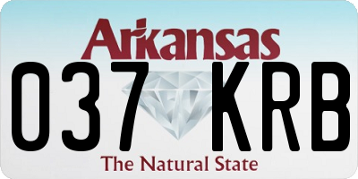 AR license plate 037KRB