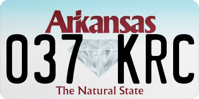 AR license plate 037KRC