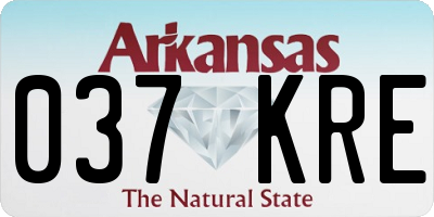 AR license plate 037KRE