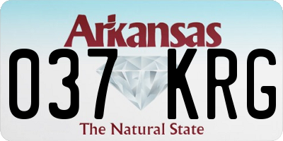 AR license plate 037KRG