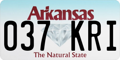 AR license plate 037KRI