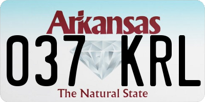 AR license plate 037KRL