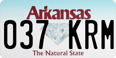 AR license plate 037KRM