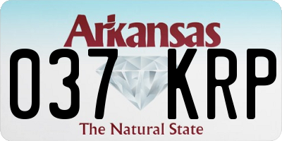 AR license plate 037KRP