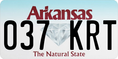 AR license plate 037KRT