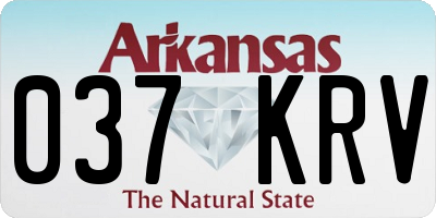 AR license plate 037KRV