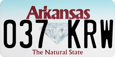 AR license plate 037KRW