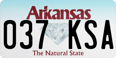 AR license plate 037KSA