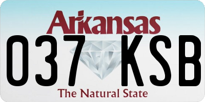 AR license plate 037KSB