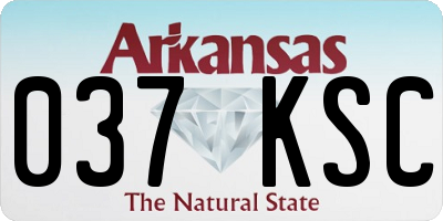 AR license plate 037KSC