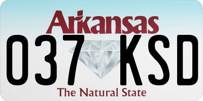 AR license plate 037KSD