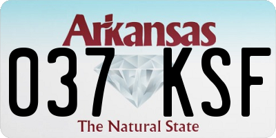 AR license plate 037KSF