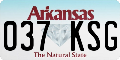 AR license plate 037KSG