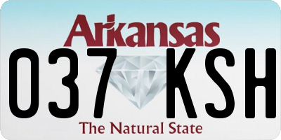 AR license plate 037KSH