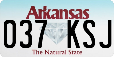AR license plate 037KSJ