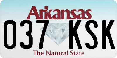 AR license plate 037KSK