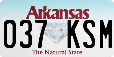 AR license plate 037KSM