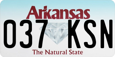 AR license plate 037KSN