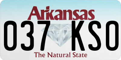 AR license plate 037KSO